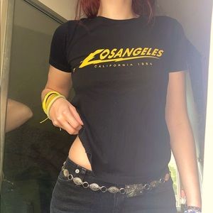 Brandy Melville black LA baby tee